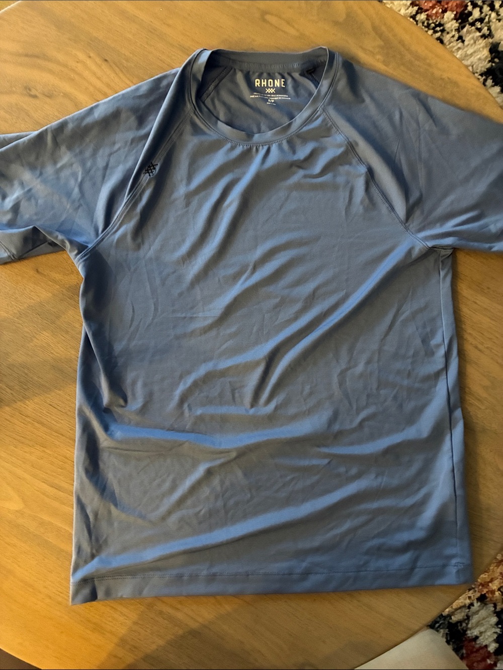 RHONE Men's Short Sleeve Crew Performance Tee in Slate Blue
